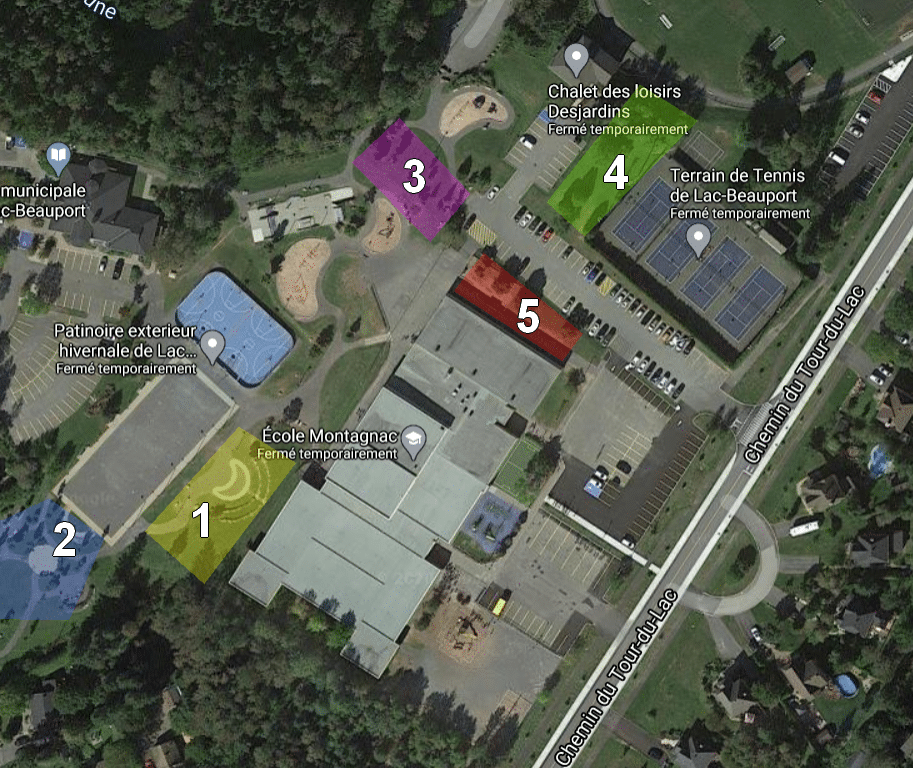 Zones de classes extérieures (cas fictif)