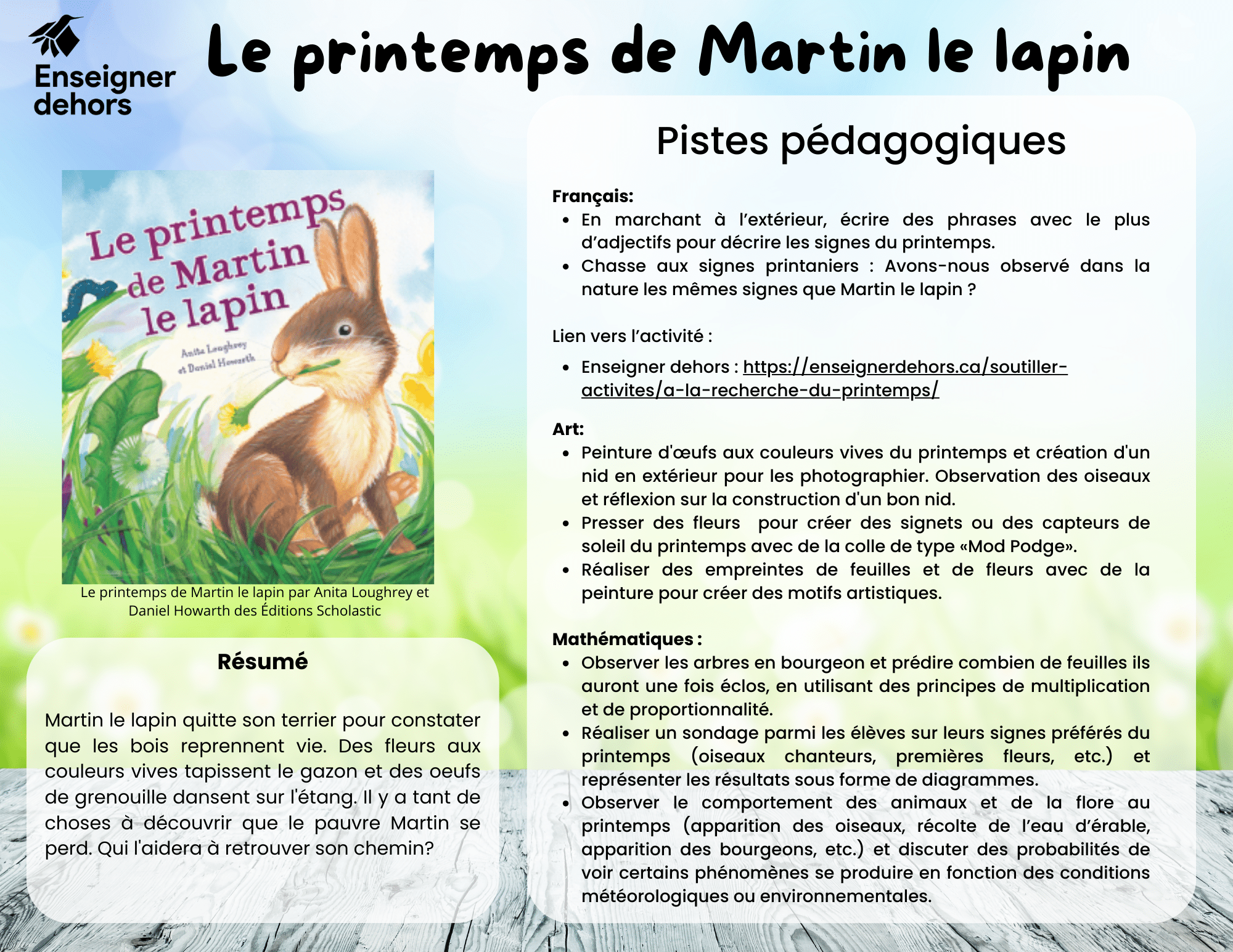 Photo: Enseigner dehors