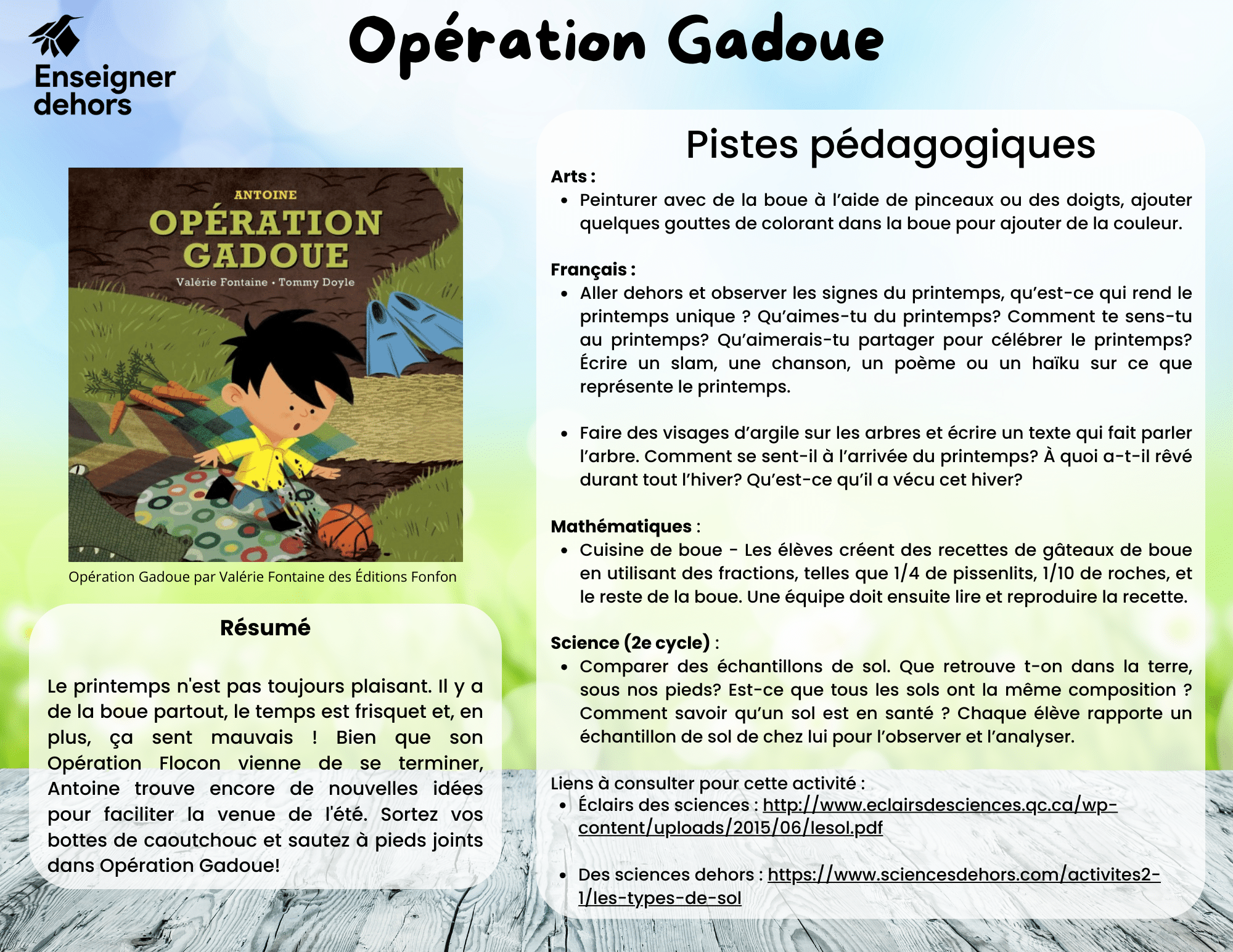 Photo: Enseigner dehors