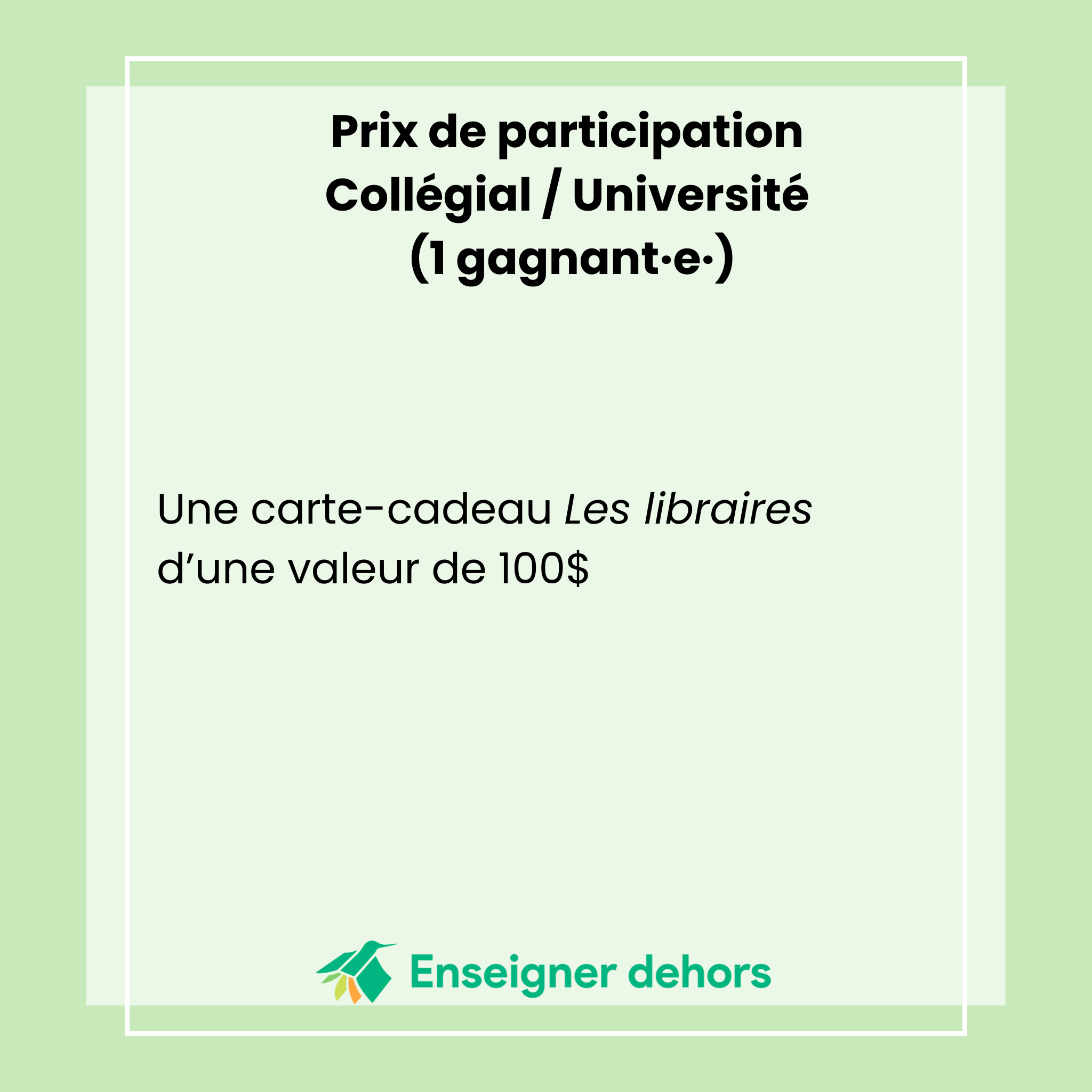 Enseigner dehors