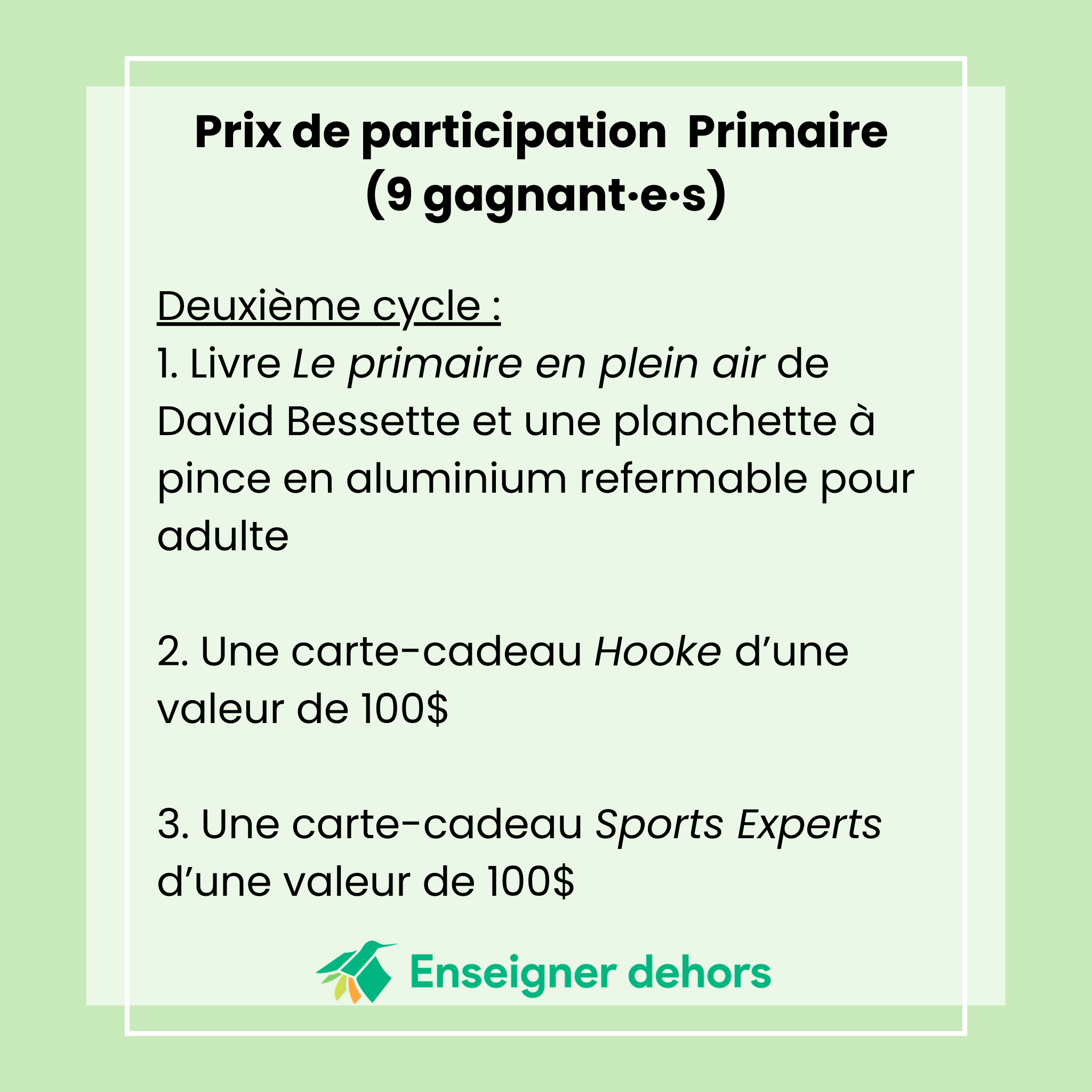 Enseigner dehors
